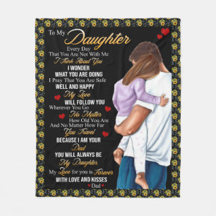 Personalisiert zu meiner Tochter von Vater Blanket Fleecedecke