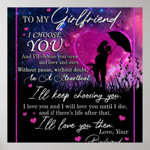 Personalisiert zu meiner wunderbaren Freundin aus  Poster