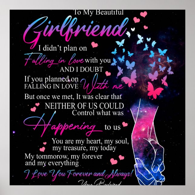 Personalisiert zu meiner wunderbaren Freundin aus  Poster (Vorne)