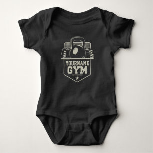 Personalisiert Zuhause GYM Kettlebell Fitness Trai Baby Strampler