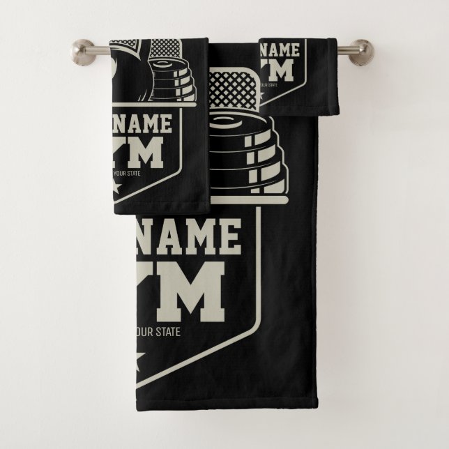 Personalisiert Zuhause GYM Kettlebell Fitness Trai Badhandtuch Set (Insitu)