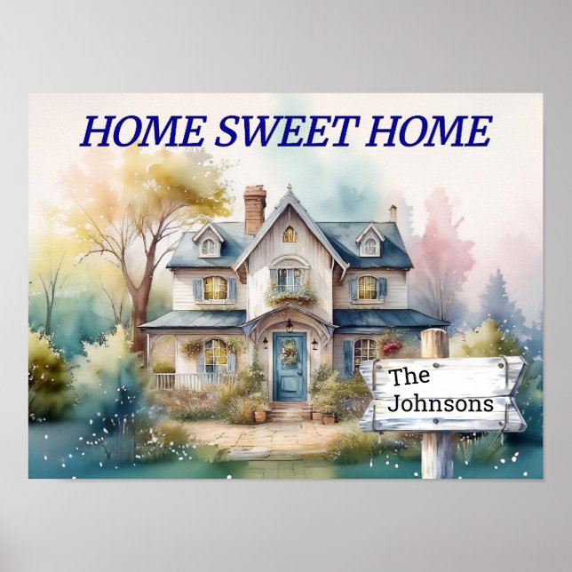 PERSONALISIERT ZUHAUSE Sweet ZUHAUSE Poster (Vorne)