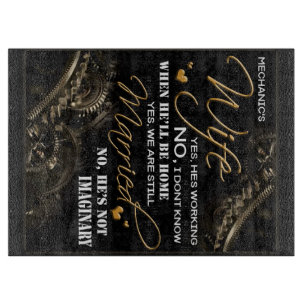 Personalisiert zur Ehefrau meines Mechanikers, Ver Schneidebrett