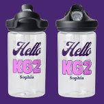 Personalisiert zurück zur Schule, KG2, Hallo Kg2 Trinkflasche<br><div class="desc">Personalisiert zurück zur Schule,  KG2,  Hallo KG2 Wasserflasche.</div>