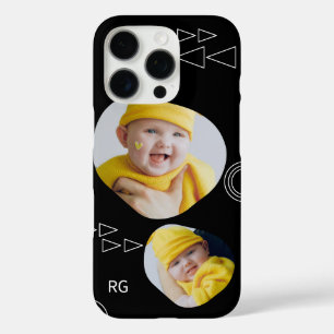 Personalisiert zwei Fotos Abstrakt iPhone 16 Pro Hülle