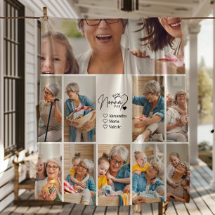Personalisierte 10-Foto-Beste-Nonna-aller-Zeiten-M Fleecedecke