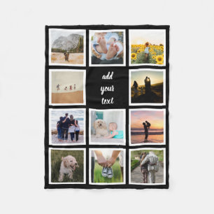 Personalisierte 11-Foto-Collage Fleecedecke