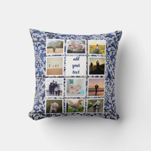 Personalisierte 11-Foto-Collage Kissen