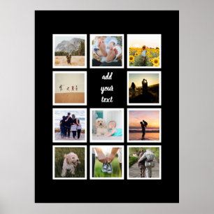Personalisierte 11-Foto-Collage Poster