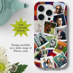 Personalisierte 11-Foto-Collage Slim iPhone 15 Pro Hülle