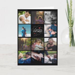 Personalisierte 11 Foto Collage Vatertag Card Karte
