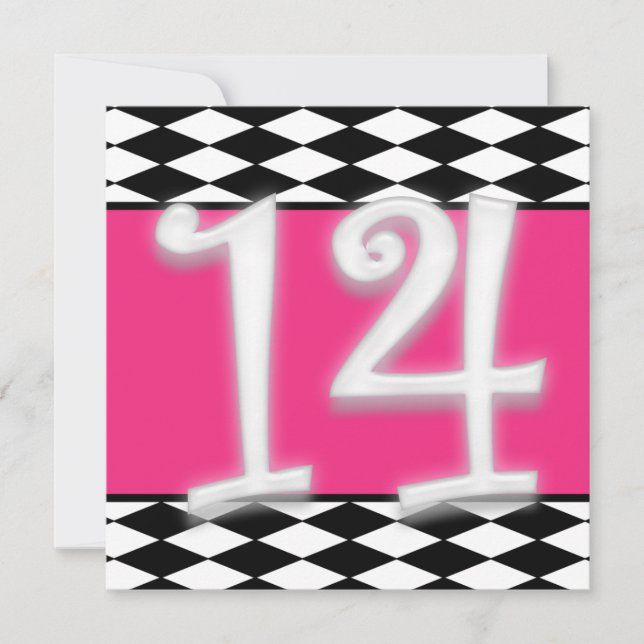 Personalisierte 14. Geburtstags-Einladung Einladung (Vorderseite)