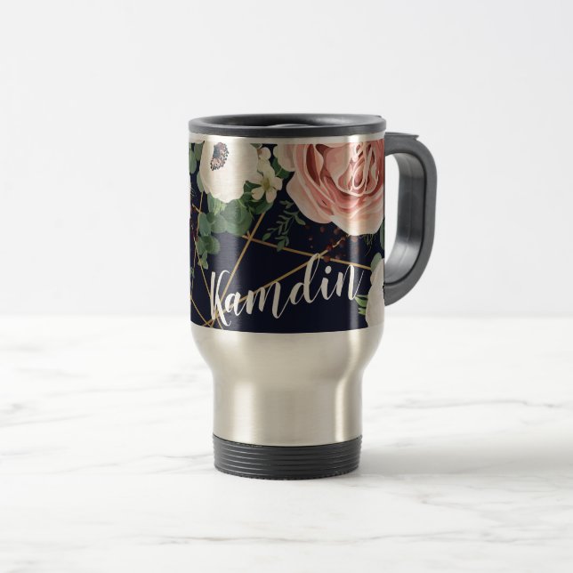 Personalisierte 15 Unzen Kaffee Tasse Geometric Na (VorderseiteRechts)