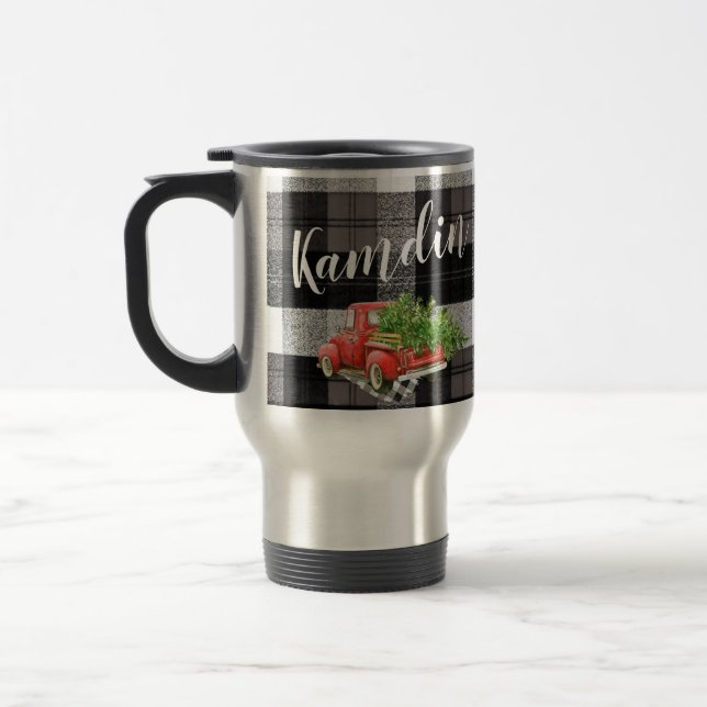 Personalisierte 15 Unzen Kaffee Tasse XMAS Truck B (Links)