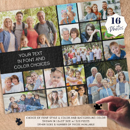 Personalisierte 16-Bild-Collage - benutzerdefinier Puzzle