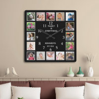 Personalisierte 16-Foto-Collage Familienzitat Schw