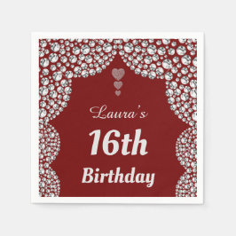 Personalisierte 16. oder altersgerechte Party-Serv Serviette