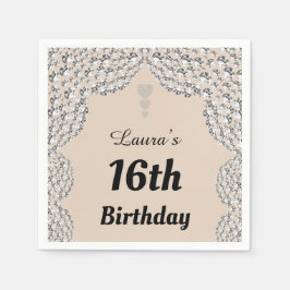 Personalisierte 16. oder altersgerechte Party-Serv Serviette