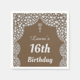 Personalisierte 16. oder altersgerechte Party-Serv Serviette