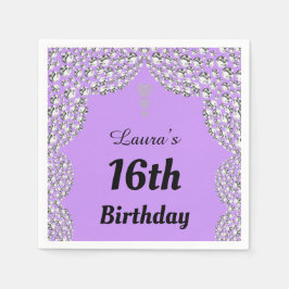 Personalisierte 16. oder altersgerechte Party-Serv Serviette