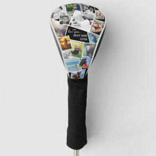 Personalisierte 16-Vater-Foto-Collage Golf Headcover