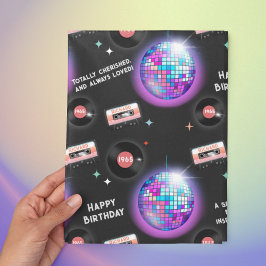 Personalisierte 1960er Jahre Disco Grotto America  Geschenkpapier Set