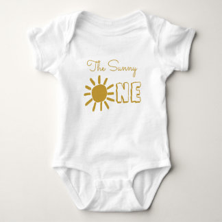 Personalisierte 1. Geburtstagssonne glücklich nied Baby Strampler