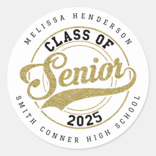 Personalisierte 2025 Abschluss Round Stickers