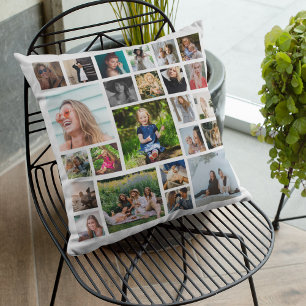 Personalisierte 24-Foto-Collage Kissen