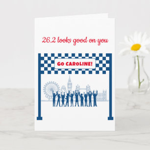 Personalisierte 26,2 Glückwünsche des Londoner Sky Karte