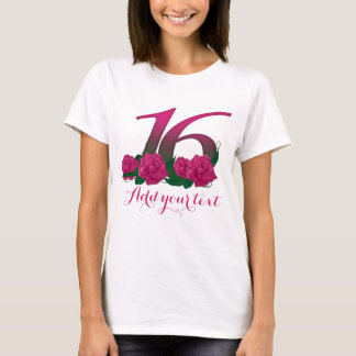 Personalisierte 26. anpassbare 16 Vorlage T-Shirt