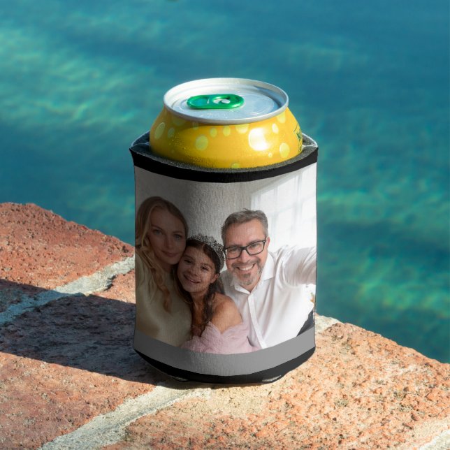 Personalisierte 2-Foto-Vorlage doppelseitig Can Co Dosenkühler (In Situ Pool)