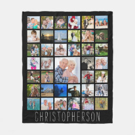 Personalisierte 39-Bild-Collage - benutzerdefinier Fleecedecke
