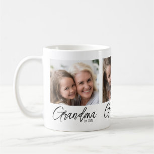 Personalisierte 3-Foto-Oma-Gründungsjahr Kaffeetasse