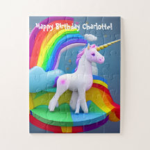 Personalisierte 3D-Regenbogen- und Einhornkids