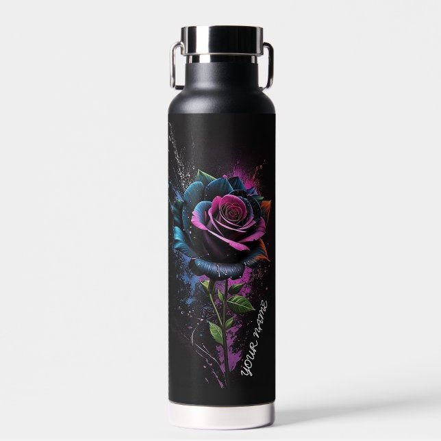 Personalisierte 3D-Rose Trinkflasche (Vorne)