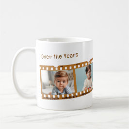 Personalisierte 4-Foto-Filmstreifen Zeitleiste bra Kaffeetasse