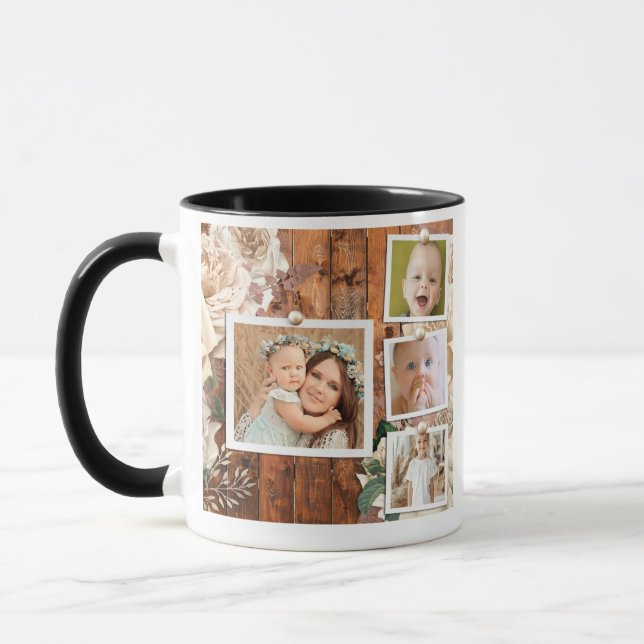 Personalisierte 4-Foto-Tasse Tasse (Links)