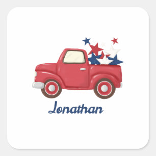 Personalisierte 4. Juli Pick Up Aufkleber