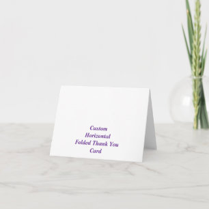 Personalisierte 4" x 5,6" horizontale Falzung Dankeskarte