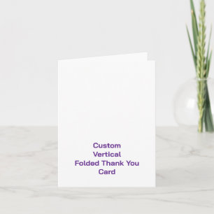 Personalisierte 4" x 5,6" vertikal gefaltet dankeskarte