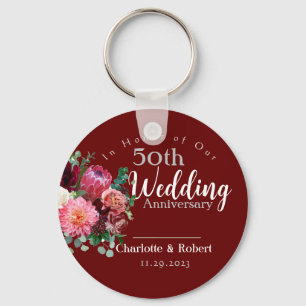 Personalisierte 50. Ehepaare Hochzeit Jahrestag Schlüsselanhänger