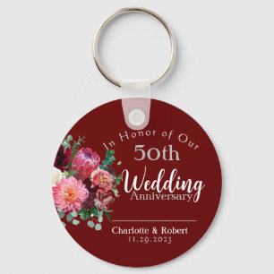 Personalisierte 50. Ehepaare Hochzeit Jahrestag Schlüsselanhänger