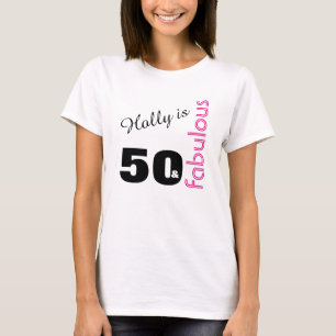 Personalisierte 50 und fabelhafter Themed 50. T-Shirt