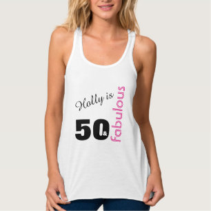 Personalisierte 50 und fabelhafter Themed 50. Tank Top