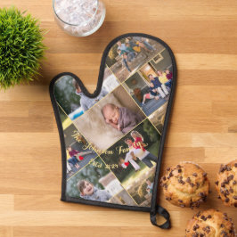 Personalisierte 5-FamilienfotoCollage Mit Monogram Ofenhandschuh
