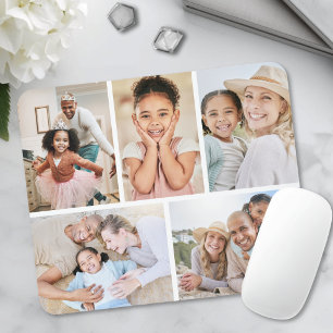 Personalisierte 5-Foto-Collage Mousepad