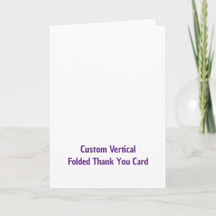 Personalisierte 5" x 7" vertikal gefaltet dankeskarte
