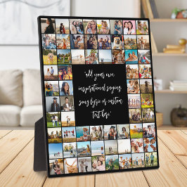 Personalisierte 64 FotoCollage mit Zitat Fotoplatte