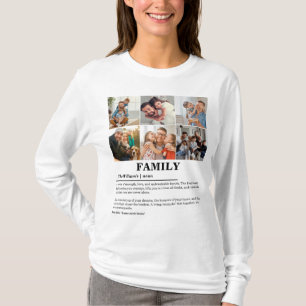 Personalisierte 6-Foto-Collage Familiendefinition T-Shirt